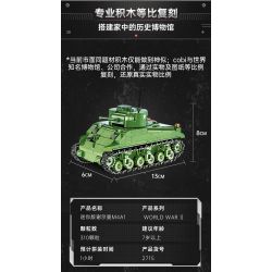 COBI CHARACTER BUILDING 2715 non  XE TĂNG SHERMAN M4A1 tỷ lệ 1:48 bộ đồ chơi xếp lắp ráp ghép mô hình Military Army Quân Sự Bộ Đội 312 khối