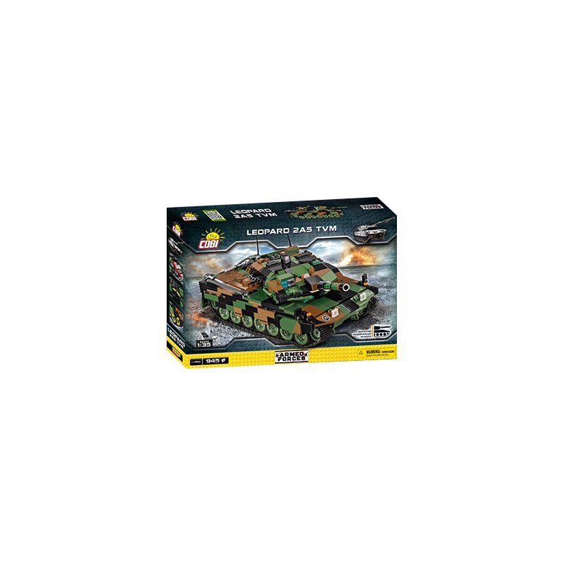 COBI CHARACTER BUILDING 2620 non Lego XE TĂNG LEOPARD 2A5 CỦA ĐỨC tỷ lệ 1:35 bộ đồ chơi xếp lắp ráp ghép mô hình Military Army LEOPARD 2A5 TVM Quân Sự Bộ Đội 945 khối