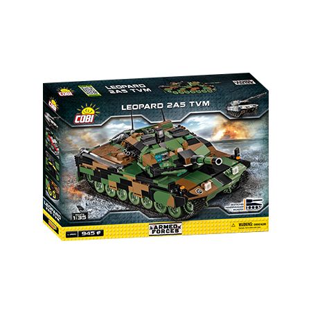 COBI CHARACTER BUILDING 2620 non  XE TĂNG LEOPARD 2A5 CỦA ĐỨC tỷ lệ 1:35 bộ đồ chơi xếp lắp ráp ghép mô hình Military Army LEOPARD 2A5 TVM Quân Sự Bộ Đội 945 khối