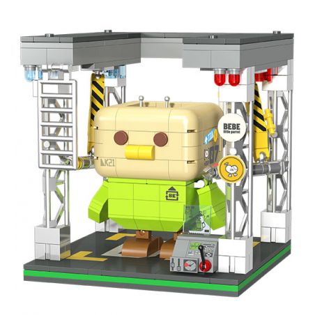 TOP TOY 60035 non  CON CHIM ROBOT CỦA CHÚ VẸT NHỎ BEBE bộ đồ chơi xếp lắp ráp ghép mô hình Movie & Game LITTLE PARROT BEBE Phim Và Trò Chơi 455 khối