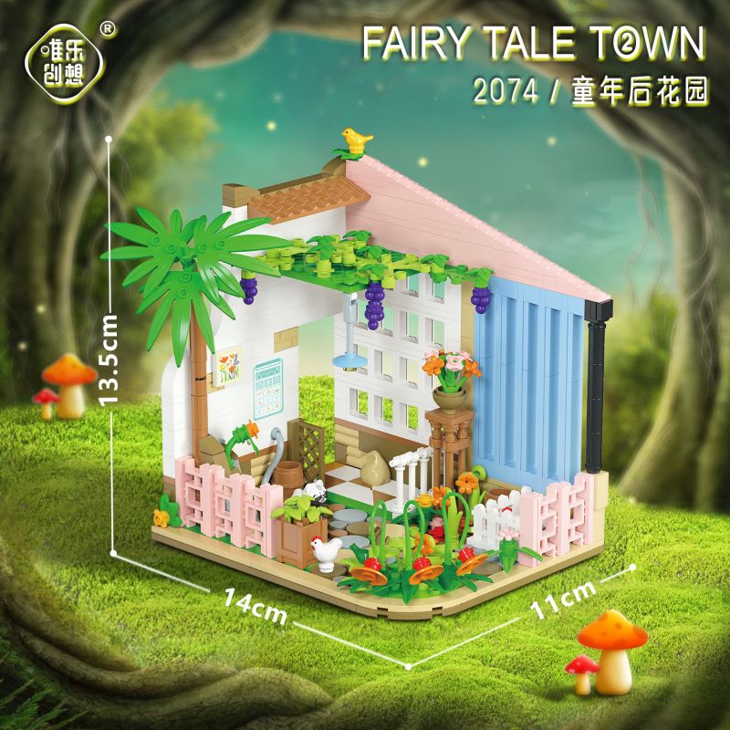 WEIGHT 2074 non  VƯƠN SAU bộ đồ chơi xếp lắp ráp ghép mô hình Creator FAIRY TALE TOWN Sáng Tạo