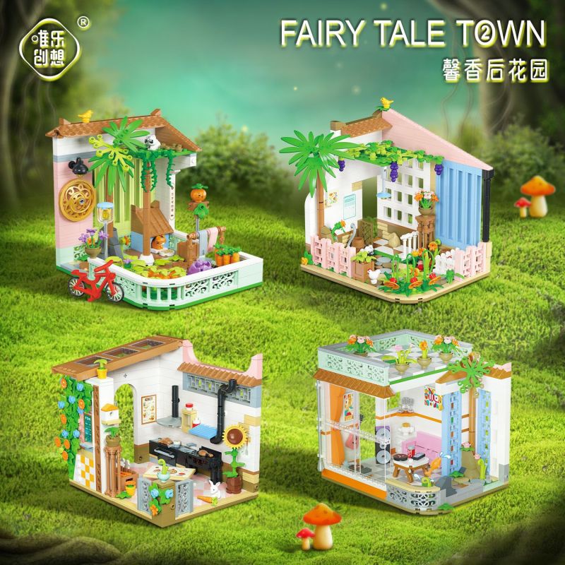 WEIGHT 2074 non  VƯƠN SAU bộ đồ chơi xếp lắp ráp ghép mô hình Creator FAIRY TALE TOWN Sáng Tạo