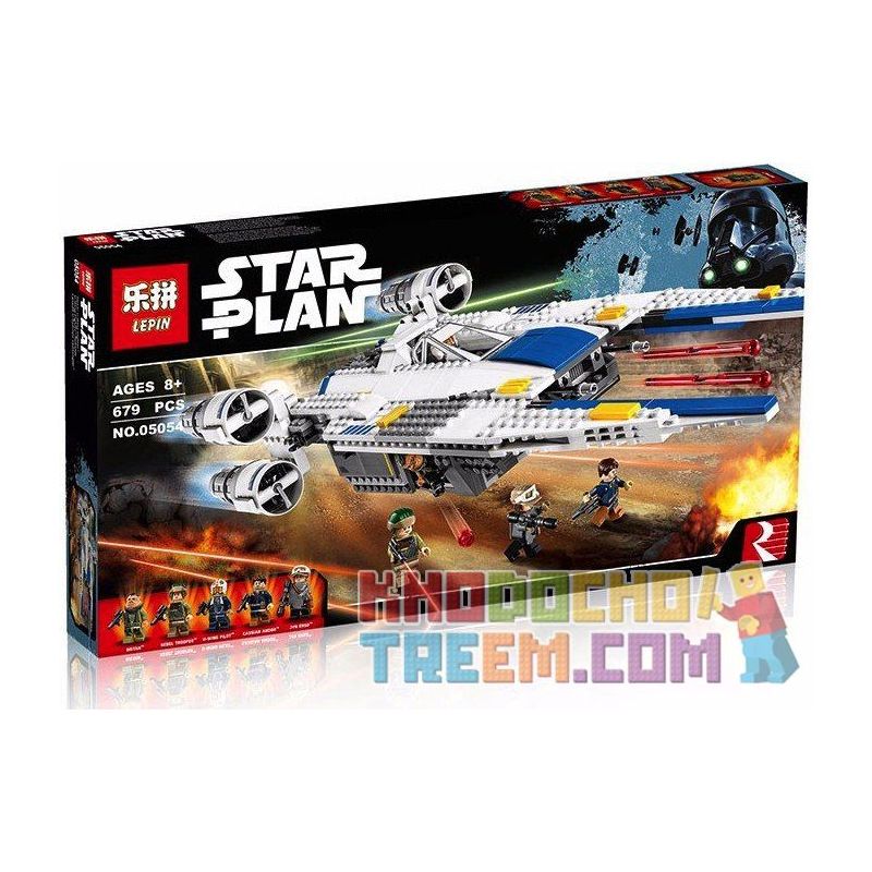 NOT Lego REBEL U-WING FIGHTER 75155 LEPIN 05054 xếp lắp ráp ghép mô hình PHI THUYỀN CHIẾN ĐẤU CÁNH CHỮ MÁY BAY NỔI LOẠN Star Wars Chiến Tranh Giữa Các Vì Sao 659 khối