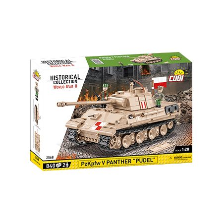 COBI CHARACTER BUILDING 2568 non  BÁO WARSAW tỷ lệ 1:28 bộ đồ chơi xếp lắp ráp ghép mô hình Military Army PZKPFW V PANTHER PUDEL Quân Sự Bộ Đội 840 khối