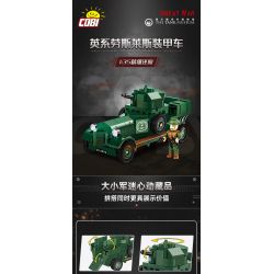 COBI CHARACTER BUILDING 2988 non  XE BỌC THÉP ROLLS ROYCE tỷ lệ 1:35 bộ đồ chơi xếp lắp ráp ghép mô hình Military Army ROLLS ROYCE ARMOURED CAR Quân Sự Bộ Đội 267 khối