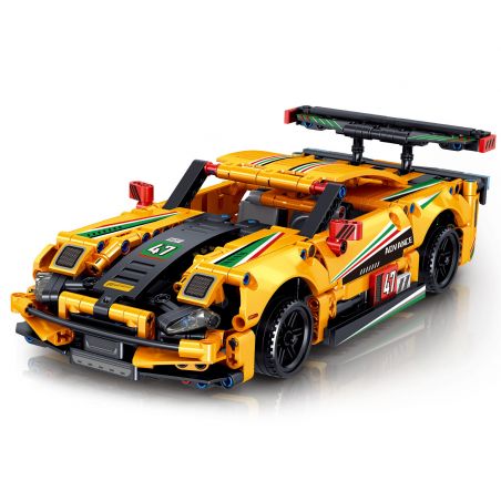 ZHEGAO QL1247 1247 non  XE THỂ THAO CORVETTE C7 LÙI bộ đồ chơi xếp lắp ráp ghép mô hình  Kỹ Thuật Công Nghệ Cao Mô Hình Phương Tiện 617 khối