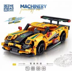 ZHEGAO QL1247 1247 non  XE THỂ THAO CORVETTE C7 LÙI bộ đồ chơi xếp lắp ráp ghép mô hình  Kỹ Thuật Công Nghệ Cao Mô Hình Phương Tiện 617 khối