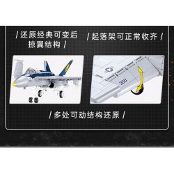 COBI CHARACTER BUILDING 5810 non  MÁY BAY TIÊM KÍCH F18C HORNET tỷ lệ 1:48 bộ đồ chơi xếp lắp ráp ghép mô hình Military Army F/A-18C HORNET Quân Sự Bộ Đội 538 khối
