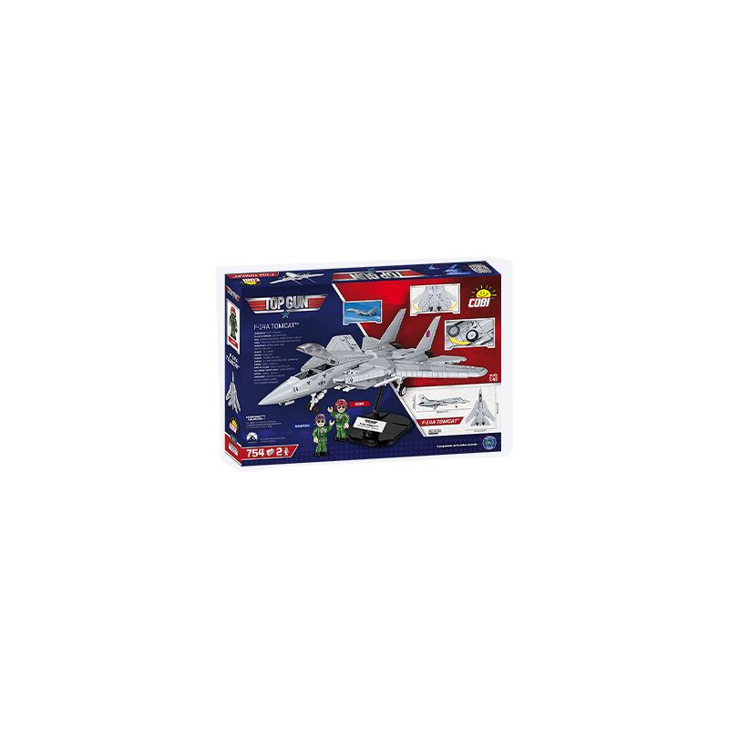 COBI CHARACTER BUILDING 5811 non  MÁY BAY CHIẾN ĐẤU F14 TOMCAT PHIÊN BẢN SÚNG HÀNG ĐẦU tỷ lệ 1:48 bộ đồ chơi xếp lắp ráp ghép mô hình Military Army F-14A TOMCAT Quân Sự Bộ Đội 754 khối