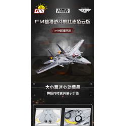 COBI CHARACTER BUILDING 5811 non  MÁY BAY CHIẾN ĐẤU F14 TOMCAT PHIÊN BẢN SÚNG HÀNG ĐẦU tỷ lệ 1:48 bộ đồ chơi xếp lắp ráp ghép mô hình Military Army F-14A TOMCAT Quân Sự Bộ Đội 754 khối