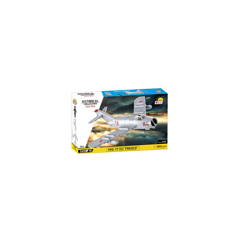 COBI CHARACTER BUILDING 5825 5823 non Lego TIÊM KÍCH MIG17 tỷ lệ 1:32 bộ đồ chơi xếp lắp ráp ghép mô hình Military Army MIG-17 FRESCO Quân Sự Bộ Đội 568 khối