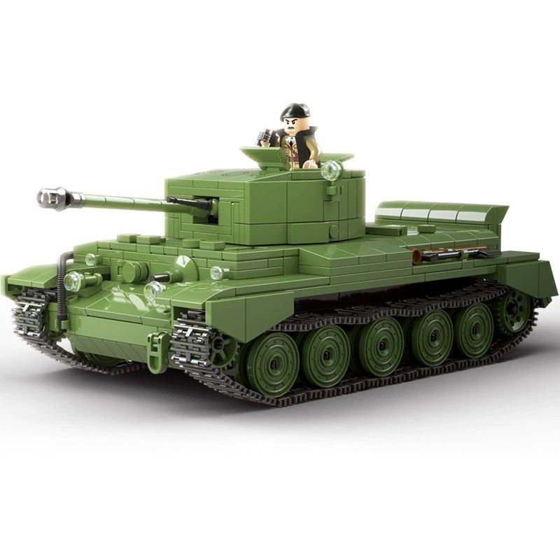 QuanGuan 100237 Quan Guan 100237 non Lego XE TĂNG TUẦN DƯƠNG CROMWELL MK.Ⅶ (A27M) bộ đồ chơi xếp lắp ráp ghép mô hình Military Army Quân Sự Bộ Đội 883 khối