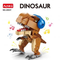 ACHKO 20037 non  HOÀNG TỬ BÉ DJ bộ đồ chơi xếp lắp ráp ghép mô hình DINOSAUR MUSICIAN 196 khối