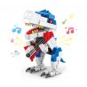 ACHKO 20035 non  NHẠC SĨ TÂM HỒN bộ đồ chơi xếp lắp ráp ghép mô hình DINOSAUR VIOLINIST 198 khối
