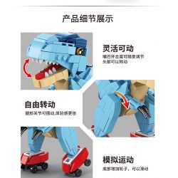 ACHKO 20031 non  KẺ HỦY DIỆT CON LĂN bộ đồ chơi xếp lắp ráp ghép mô hình DINOSAUR ROLLER SKATING 200 khối