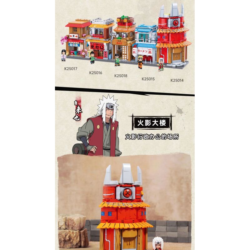 KEEPPLEY K20516 20516 non Lego YAKINIKU Q CHẾ ĐỘ XEM PHỐ CỦA NGÔI LÀNG ???N GIẤU KONOHA HỎA QUỐC bộ đồ chơi xếp lắp ráp ghép mô hình