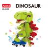 ACHKO 20030 non  NGƯỜI TRƯỢT VÁN bộ đồ chơi xếp lắp ráp ghép mô hình DINOSAUR SKATEBOARD 200 khối