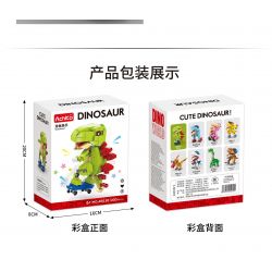 ACHKO 20030 non  NGƯỜI TRƯỢT VÁN bộ đồ chơi xếp lắp ráp ghép mô hình DINOSAUR SKATEBOARD 200 khối