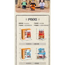 KEEPPLEY K20515 20515 non  ICHIRAKU RAMEN STREET VIEW CỦA KONOHA HIDDEN VILLAGE ??? HỎA QUỐC bộ đồ chơi xếp lắp ráp ghép mô hình