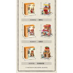 KEEPPLEY K20515 20515 non  ICHIRAKU RAMEN STREET VIEW CỦA KONOHA HIDDEN VILLAGE ??? HỎA QUỐC bộ đồ chơi xếp lắp ráp ghép mô hình