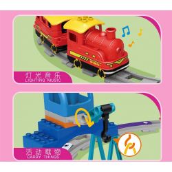 MouldKing 53002 Mould King 53002 non  TÀU THÔNG MINH MÀU ĐỎ bộ đồ chơi xếp lắp ráp ghép mô hình Pre-School AI TRIAN Mẫu Giáo