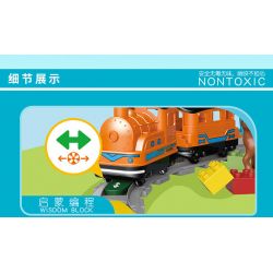 MouldKing 53001 Mould King 53001 non  TÀU THÔNG MINH MÀU CAM bộ đồ chơi xếp lắp ráp ghép mô hình Pre-School AI TRIAN Mẫu Giáo