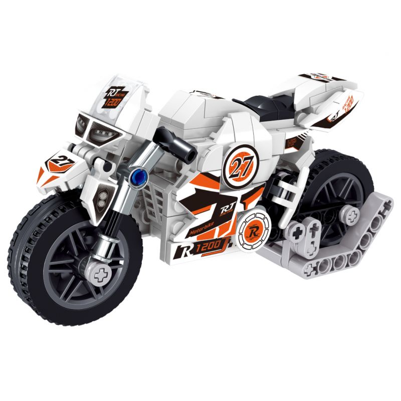 ZHEGAO QL0754 0754 non  4 XE MÁY bộ đồ chơi xếp lắp ráp ghép mô hình Motorcycle Motorbike Xe Hai Bánh 722 khối