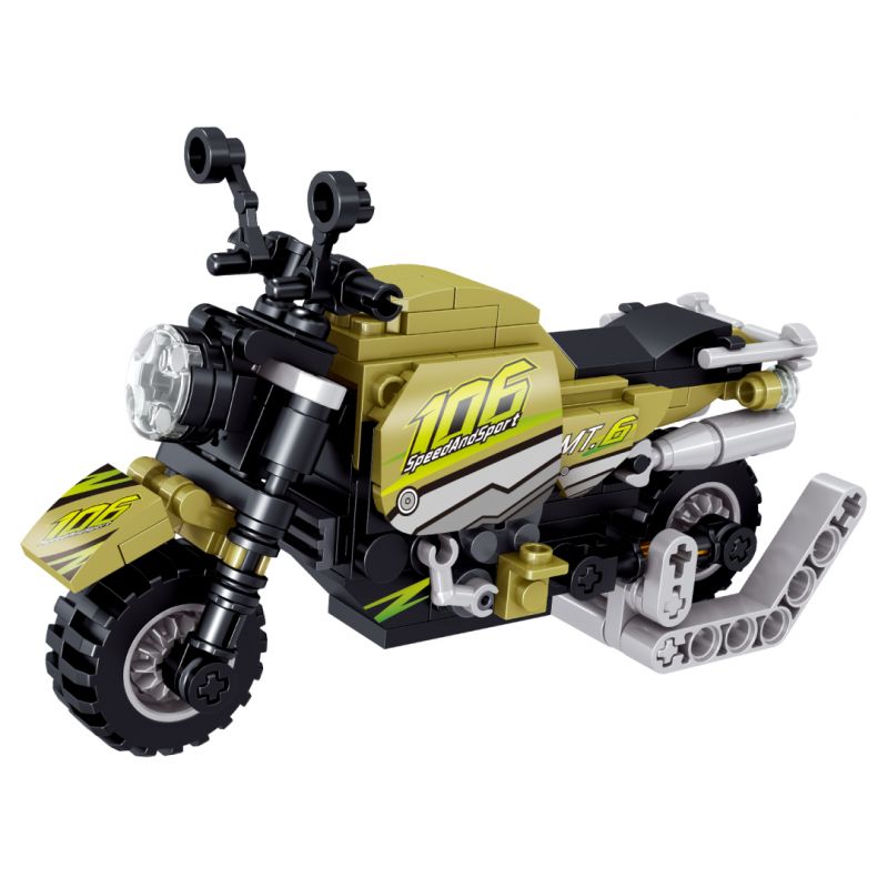 ZHEGAO QL0754 0754 non  4 XE MÁY bộ đồ chơi xếp lắp ráp ghép mô hình Motorcycle Motorbike Xe Hai Bánh 722 khối