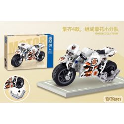 ZHEGAO QL0754 0754 non  4 XE MÁY bộ đồ chơi xếp lắp ráp ghép mô hình Motorcycle Motorbike Xe Hai Bánh 722 khối