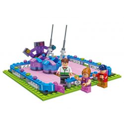 JIESTAR 20323 non  XE BỘI THU bộ đồ chơi xếp lắp ráp ghép mô hình Dream Town Thị Trấn Mộng Mơ 237 khối