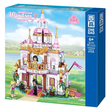 ZHEGAO QL1195 1195 non  LÂU ĐÀI WINDSOR bộ đồ chơi xếp lắp ráp ghép mô hình Medieval Castle WINDSOR CASTLE Chiến Tranh Trung Cổ 887 khối