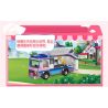 JIESTAR 20374 non  XE PHÁT TIN TỨC bộ đồ chơi xếp lắp ráp ghép mô hình Oriental Keer Modern Academy NEWS TRUCK 296 khối
