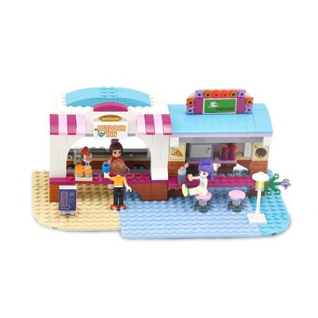 JIESTAR 20377 non  PHỐ ???M THỰC bộ đồ chơi xếp lắp ráp ghép mô hình Oriental Keer Modern Academy 305 khối