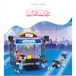JIESTAR 20375 non  SÂN KHẤU NGOÀI TRỜI bộ đồ chơi xếp lắp ráp ghép mô hình Oriental Keer Modern Academy OUTDOOR STAGE 253 khối