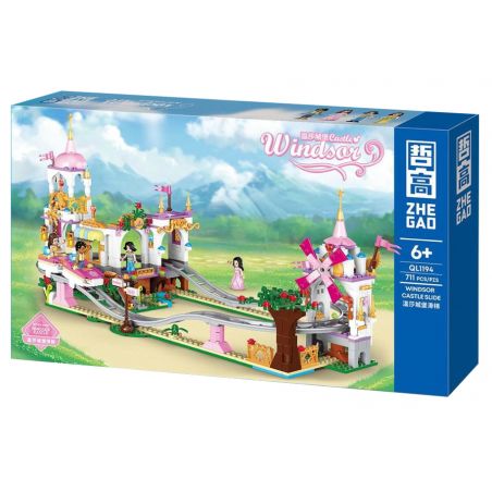 ZHEGAO QL1194 1194 non  ĐƯỜNG TRƯỢT LÂU ĐÀI WINDSOR bộ đồ chơi xếp lắp ráp ghép mô hình Girl WINDSOR CASTLE Con Gái 711 khối