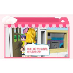 JIESTAR 20372 non  CỬA HÀNG GIAO QUÀ bộ đồ chơi xếp lắp ráp ghép mô hình Oriental Keer Modern Academy GIFT DELIVERY VEHICLE 261 khối