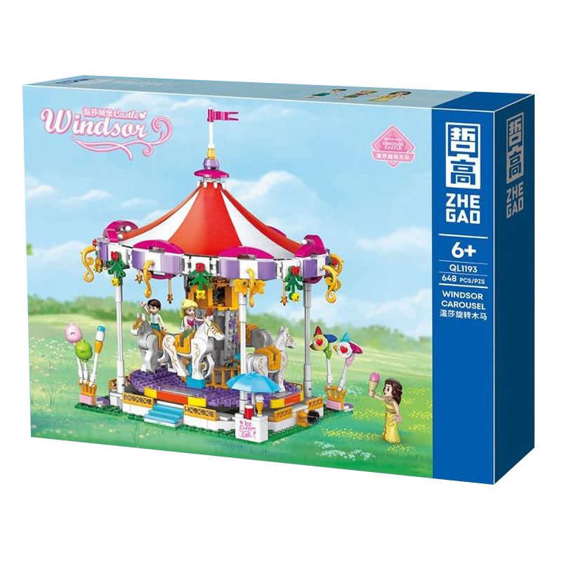 ZHEGAO QL1193 1193 non Lego BĂNG CHUYỀN CỦA WINDOR bộ đồ chơi xếp lắp ráp ghép mô hình Girl WINDSOR CASTLE Con Gái 648 khối