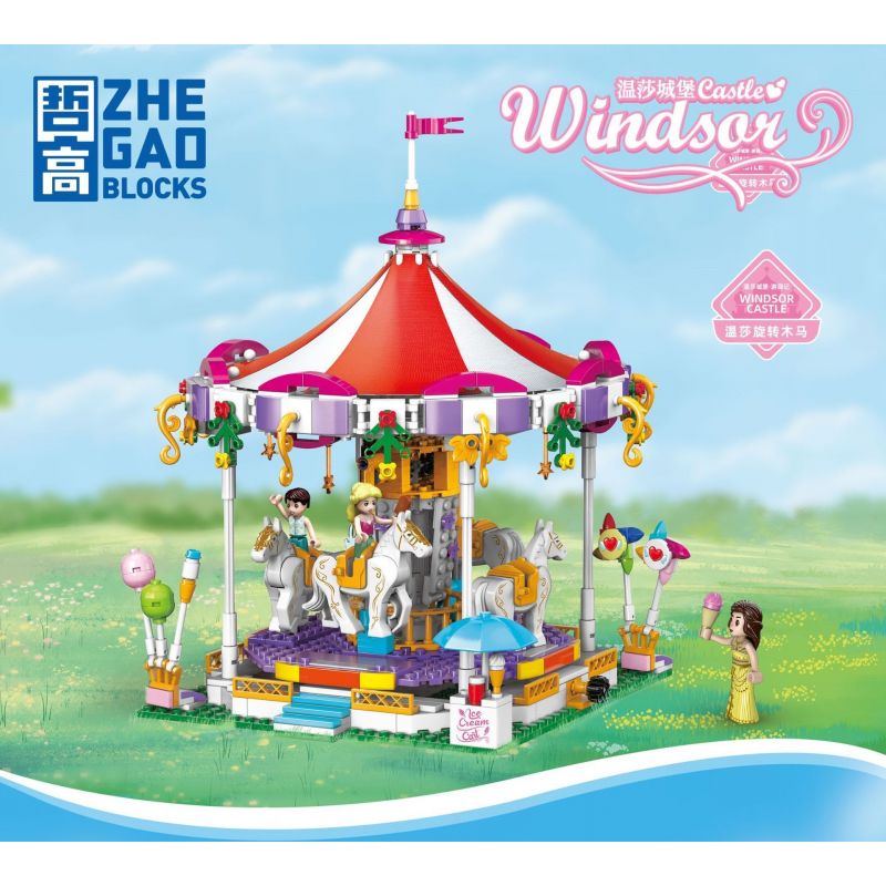 ZHEGAO QL1193 1193 non  BĂNG CHUYỀN CỦA WINDOR bộ đồ chơi xếp lắp ráp ghép mô hình Girl WINDSOR CASTLE Con Gái 648 khối
