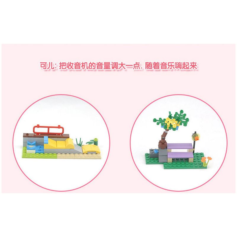 JIESTAR 20370 non  CÔNG VIÊN TRƯỢT BĂNG bộ đồ chơi xếp lắp ráp ghép mô hình Oriental Keer Modern Academy SKATE PARK 136 khối