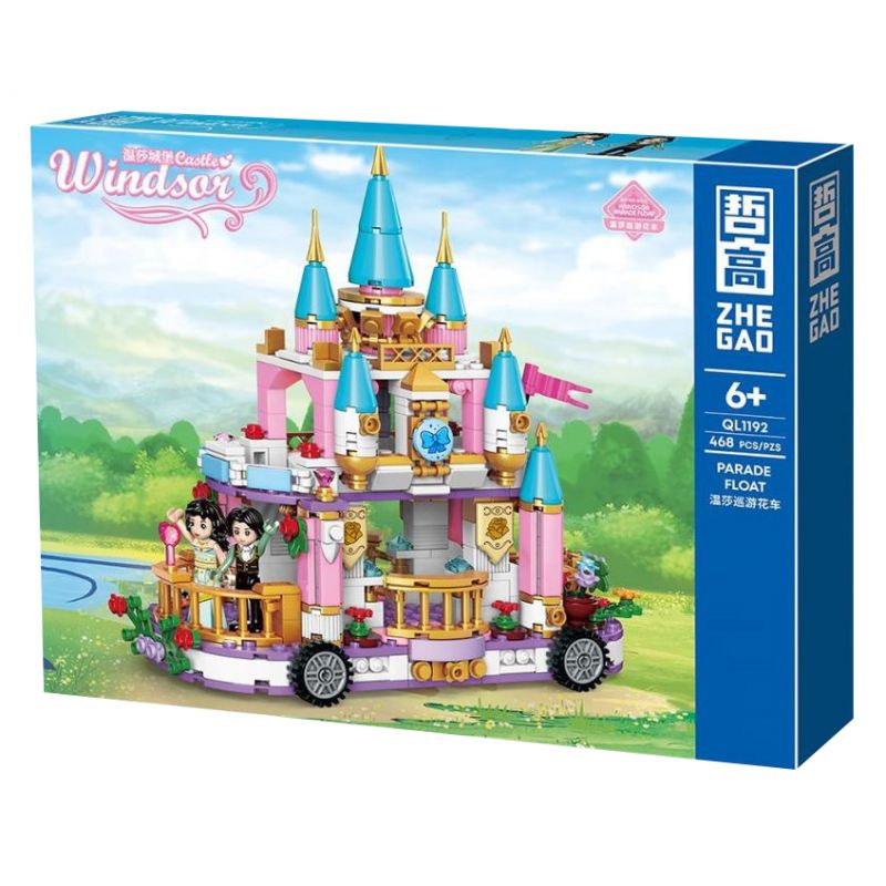 ZHEGAO QL1192 1192 non Lego XE DIỄU HÀNH WINDSOR bộ đồ chơi xếp lắp ráp ghép mô hình Girl WINDSOR CASTLE Con Gái 454 khối