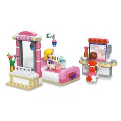 JIESTAR 20367 non  PHÒNG NGỦ KERR bộ đồ chơi xếp lắp ráp ghép mô hình Oriental Keer Modern Academy 142 khối