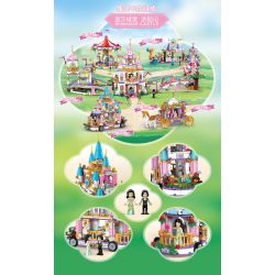 ZHEGAO QL1192 1192 non  XE DIỄU HÀNH WINDSOR bộ đồ chơi xếp lắp ráp ghép mô hình Girl WINDSOR CASTLE Con Gái 454 khối