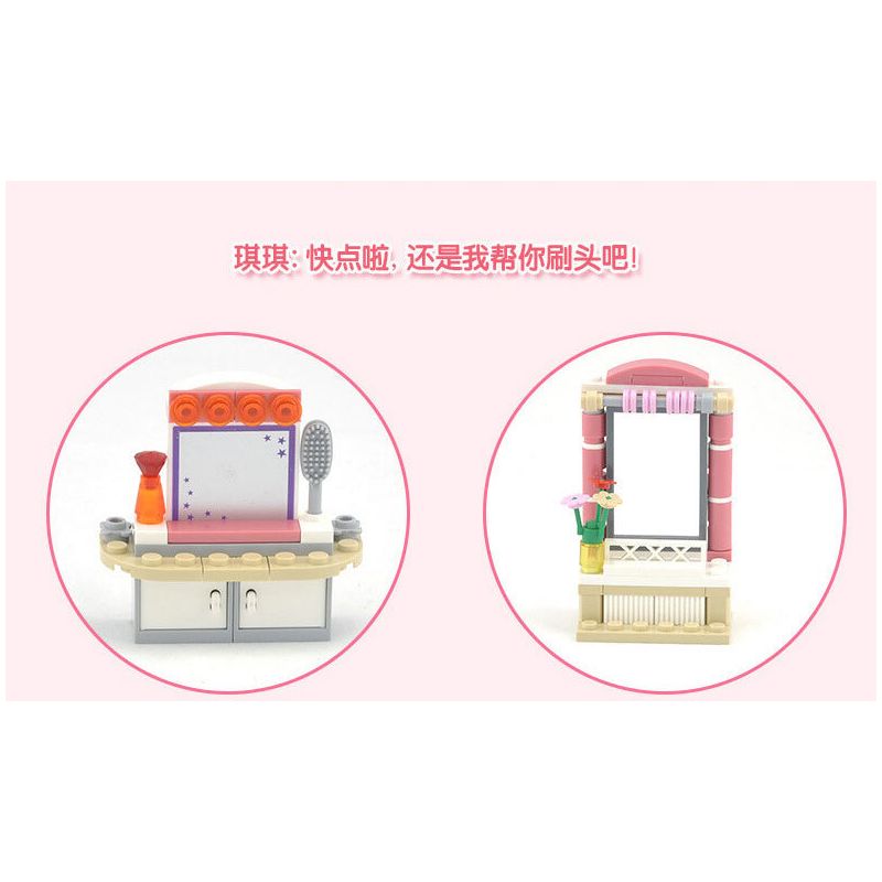 JIESTAR 20367 non  PHÒNG NGỦ KERR bộ đồ chơi xếp lắp ráp ghép mô hình Oriental Keer Modern Academy 142 khối