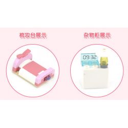 JIESTAR 20367 non  PHÒNG NGỦ KERR bộ đồ chơi xếp lắp ráp ghép mô hình Oriental Keer Modern Academy 142 khối