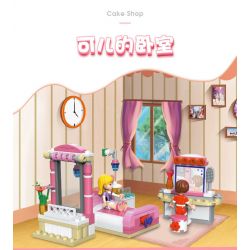 JIESTAR 20367 non  PHÒNG NGỦ KERR bộ đồ chơi xếp lắp ráp ghép mô hình Oriental Keer Modern Academy 142 khối