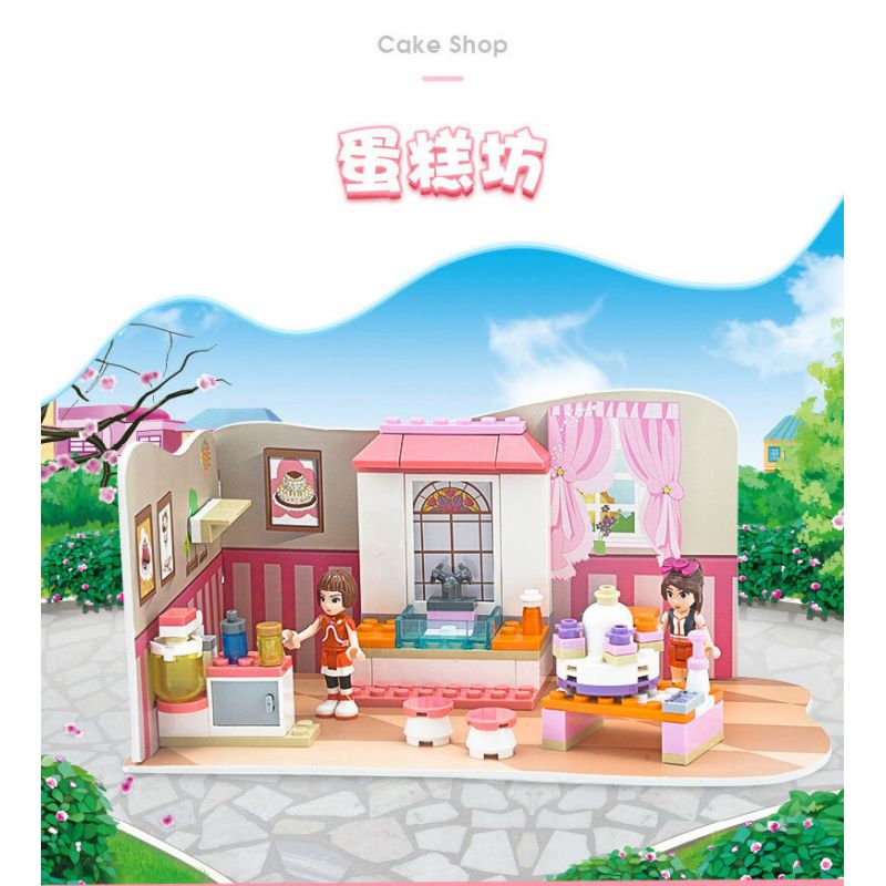 JIESTAR 20366 non  TIỆM BÁNH NGỌT bộ đồ chơi xếp lắp ráp ghép mô hình Oriental Keer Modern Academy CAKE SHOP 120 khối