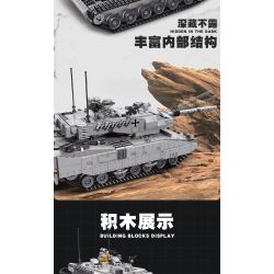 JIESTAR 61036 non  XE TĂNG PANTHER bộ đồ chơi xếp lắp ráp ghép mô hình LEOPARD 2A7 1498 khối