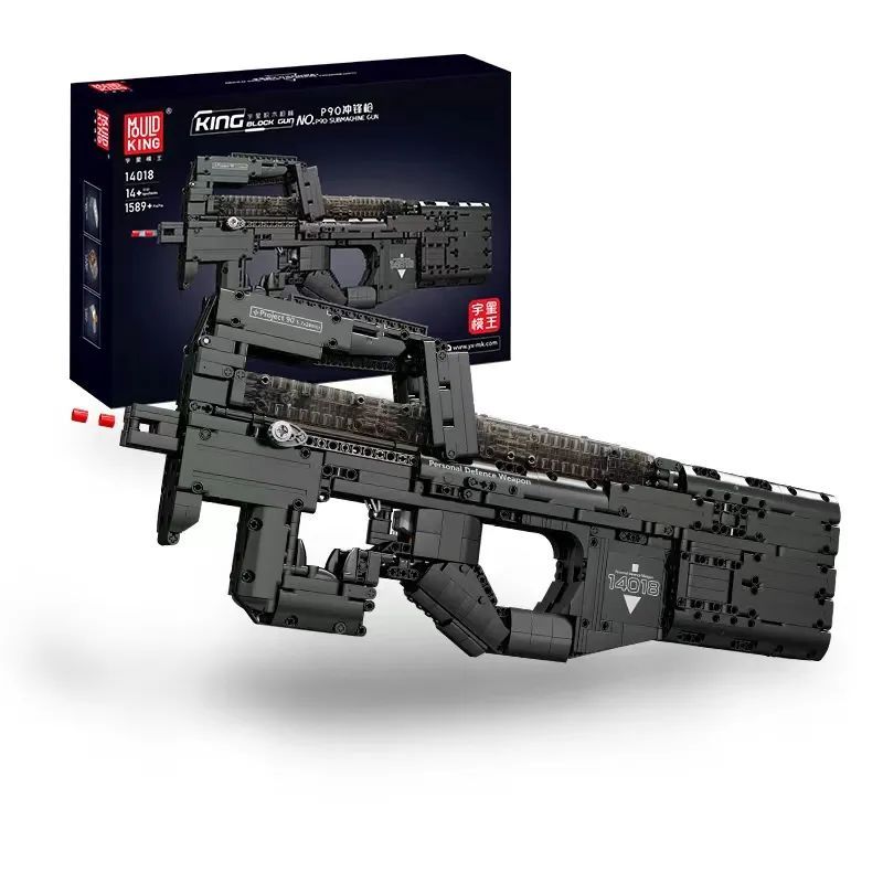 MouldKing 14018 Mould King 14018 non  SÚNG TIỂU LIÊN P90 bộ đồ chơi xếp lắp ráp ghép mô hình Gun P90 SUBMACHINE GUN 1644 khối
