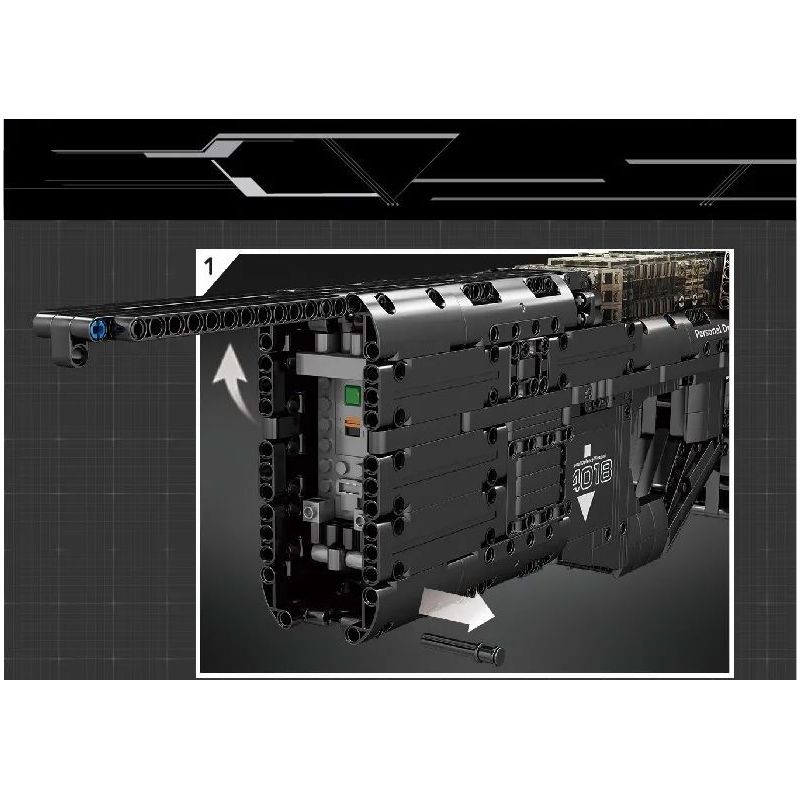 MouldKing 14018 Mould King 14018 non  SÚNG TIỂU LIÊN P90 bộ đồ chơi xếp lắp ráp ghép mô hình Gun P90 SUBMACHINE GUN 1644 khối