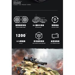 JIESTAR 61035 non  XE TĂNG M850 GRIZZLY bộ đồ chơi xếp lắp ráp ghép mô hình 1270 khối